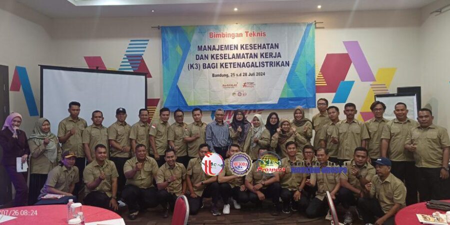 Bimtek Manajemen Kesehatan & Keselamatan Kerja (K3) bagi Ketenagalistrikan, Bandung 25 sd 28 Juli 2024